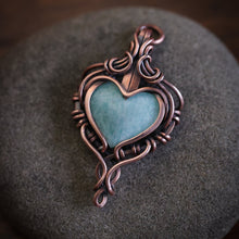 Load image into Gallery viewer, Amazonite Heart Pendant