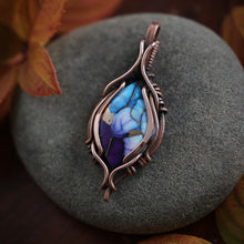 Load image into Gallery viewer, Dahlia Blue with bronze composite