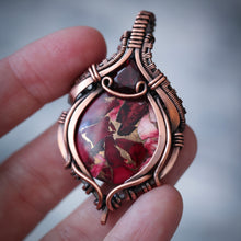 Load image into Gallery viewer, Dahlia Rose with Rhodolite Garnet