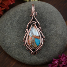 Load image into Gallery viewer, Spiny Oyster shell/ Kingman Turquoise/ Bronze composite