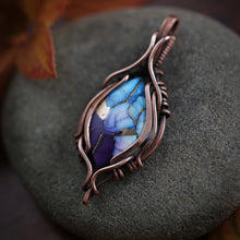 Load image into Gallery viewer, Dahlia Blue with bronze composite
