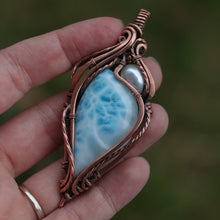 Load image into Gallery viewer, Grade A Larmiar with pearl accent.
