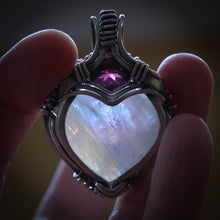 Load image into Gallery viewer, Moonstone with Rhodolite Garnet
