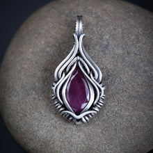 Load image into Gallery viewer, Faceted Ruby in Sterling
