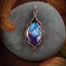 Load image into Gallery viewer, Dahlia Blue with bronze composite
