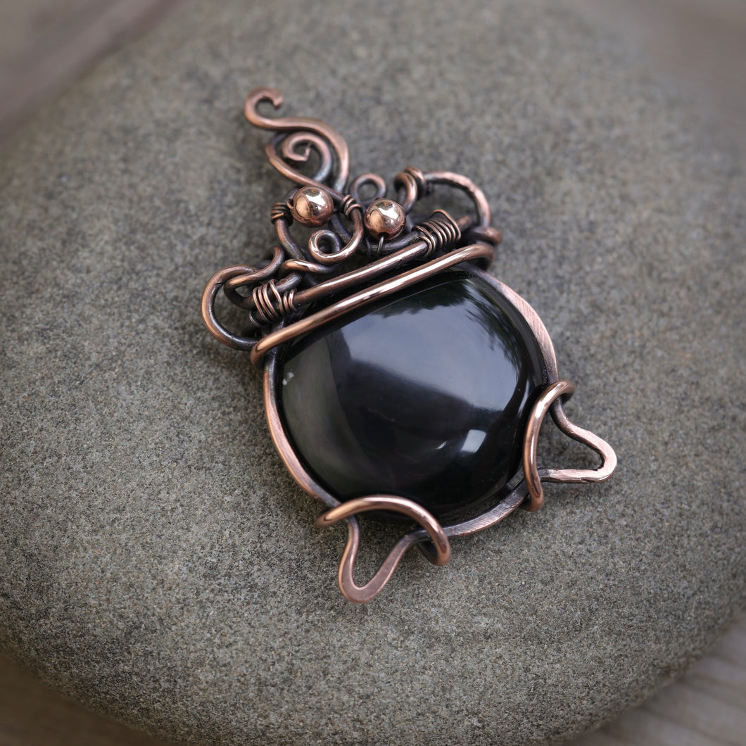 Rainbow Obsidian Cauldron