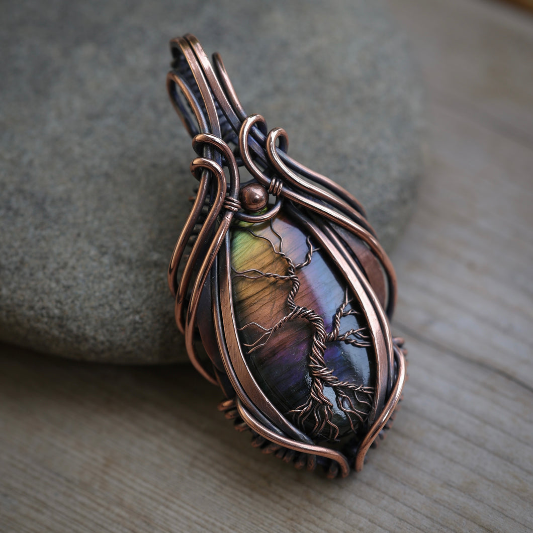 Multi Coloured Labradorite Tree of life