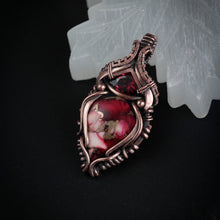 Load image into Gallery viewer, Dahlia Rose with Faceted Rhodolite Garnet
