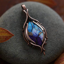 Load image into Gallery viewer, Dahlia Blue with bronze composite
