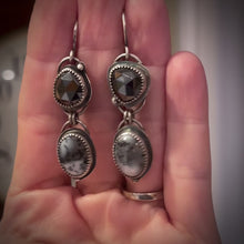 Load and play video in Gallery viewer, Hematite with Dendritic Agate Earrings
