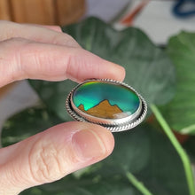 Load and play video in Gallery viewer, Wooden Hill inlay in Crystal and Aurora Opal doublet

